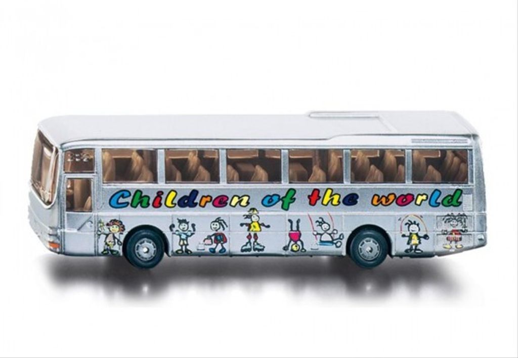 Siku Reisebus MAN Spielzeugauto schwarz mit Flammen; 1624 Produktbild 