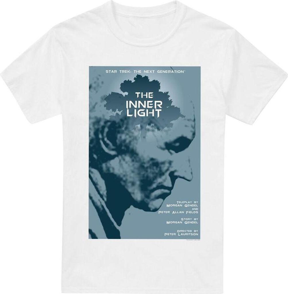 Star Trek - "The Next Generation Season 5 Episode 25" T-Shirt für Herren TV5395 (5XL) (Weiß)