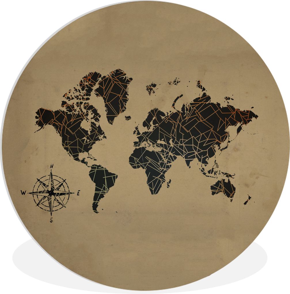 MuchoWow - Wand-Kreis - Wohnzimmer - Bild - Runde - Wanddeko - Dibond - Kunstdrucke