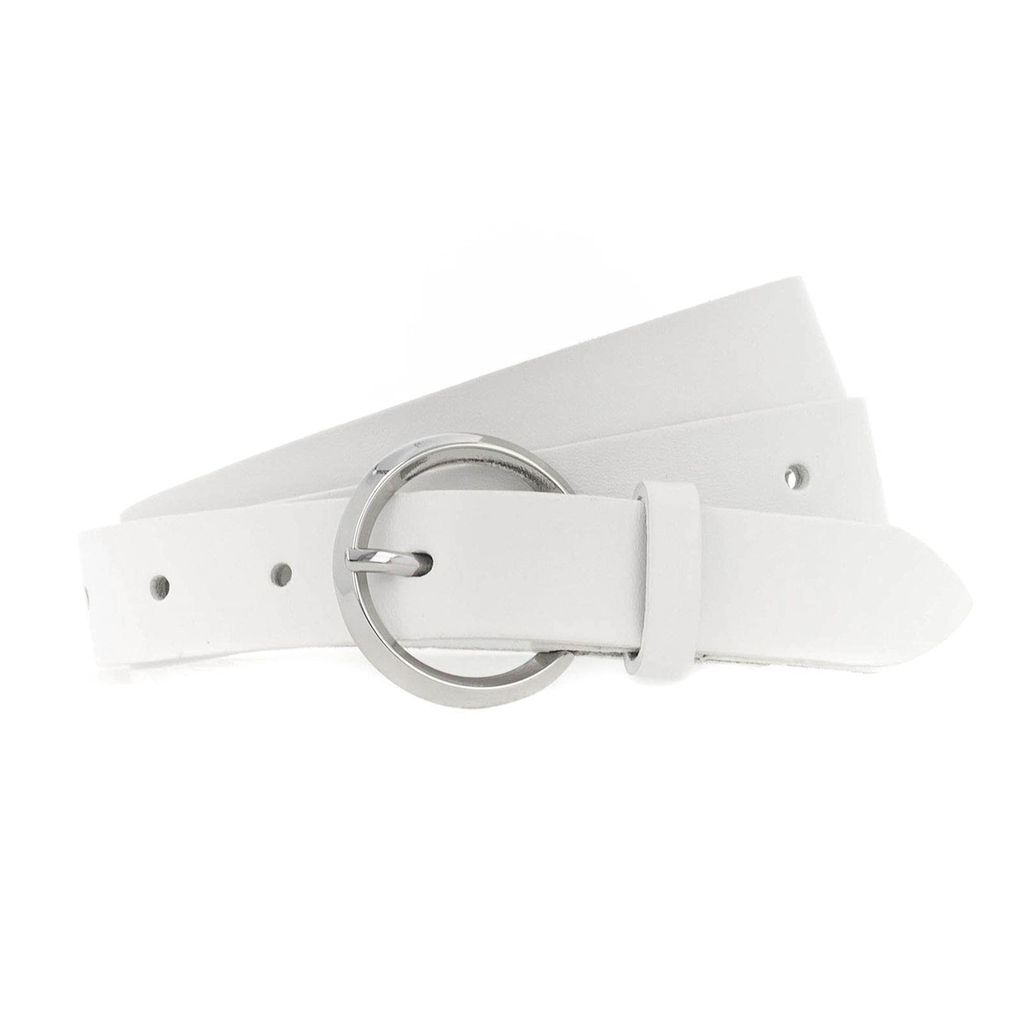 25 mm Vollledergürtel 0100 weiss Größe 100