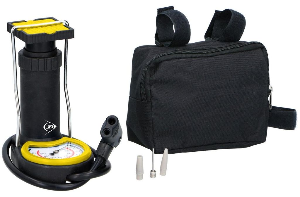 Dunlop Mini Fußpumpe Luftpumpe - Reifenpumpe - Inklusive 3 Produktbild 