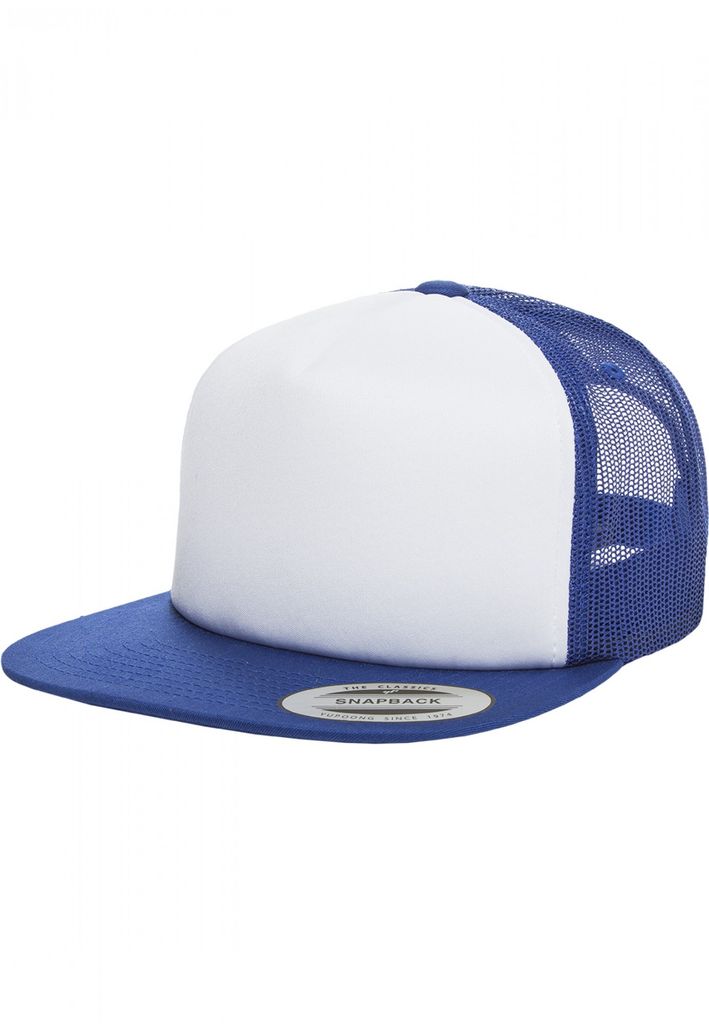 FLEXFIT 6005FW | Foam Trucker with white Front Cap / Kappe / Mütze - Farbe: Royal/White/Royal - Größe: One Size