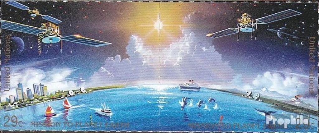 Briefmarken UNO - New York 1992 Mi 633-634 Paar (kompl.Ausg.) gestempelt Planet Erde