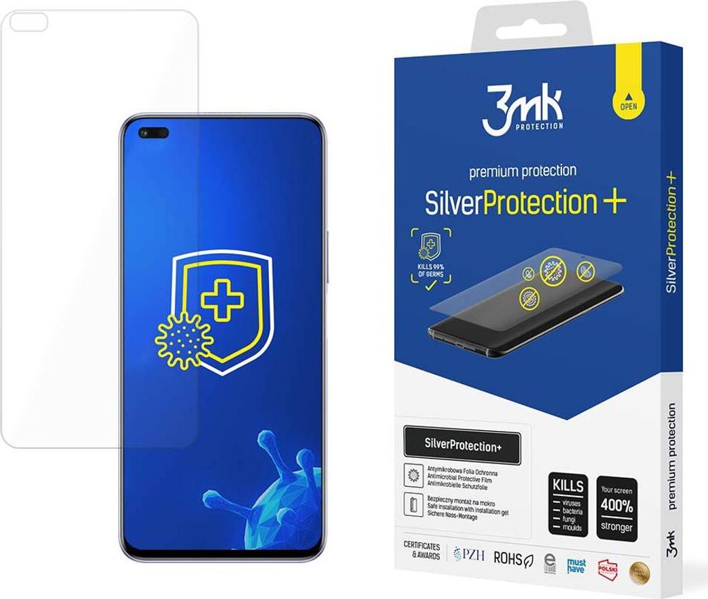 3mk Display Antimikrobielle Schutzfolie SilverProtection+ für Honor X20 5G 0,21mm Self-Heal
