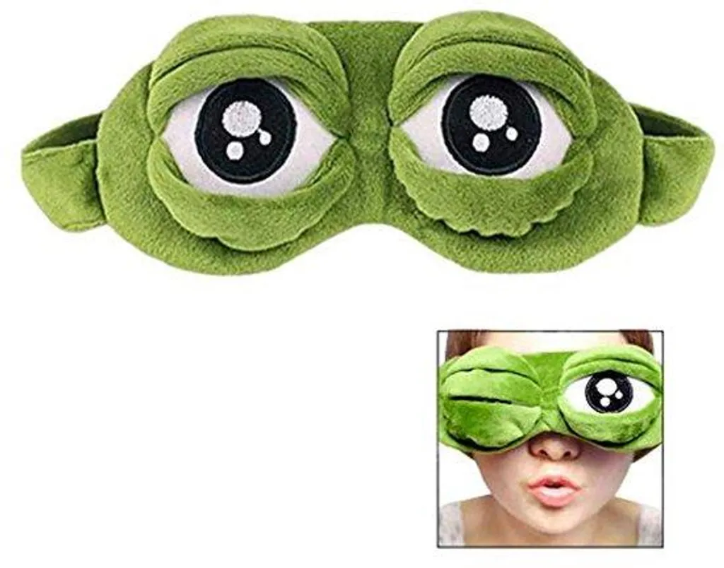 Masque de sommeil grenouille contre l'insomnie et la lumière gênante