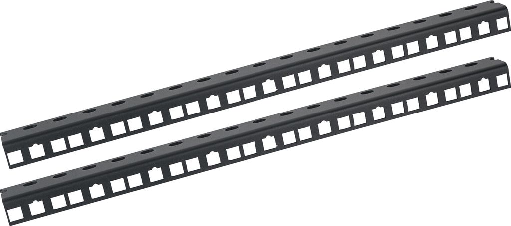 HMF 66809-02 Rackschiene für Serverschrank, 9U, 10 Zoll, Schwarz