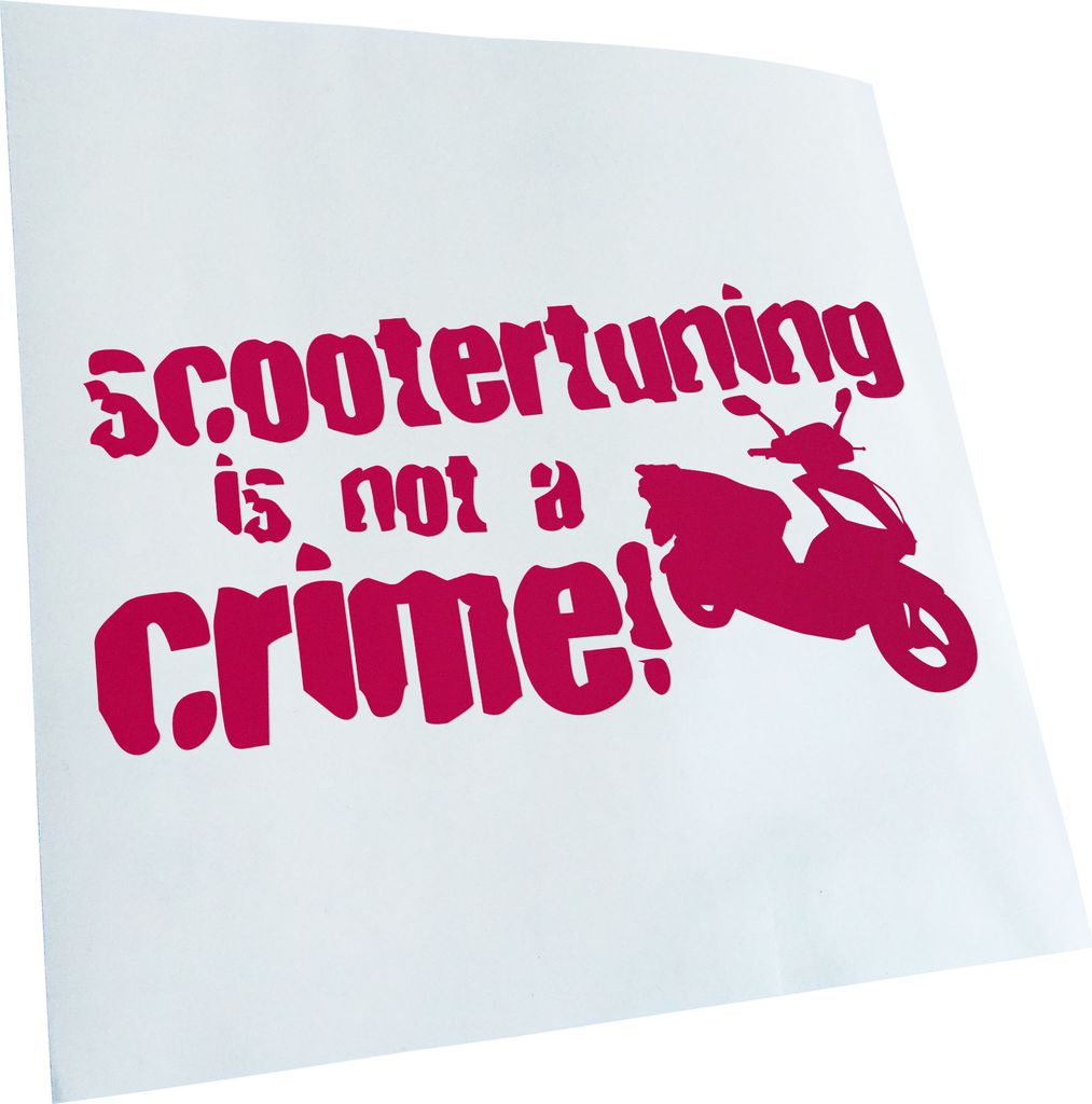 hauptsachebeklebt Kiwistar - Autoaufkleber - Scootertuning is not a Crime! Design 1 Heckscheibe - Aufkleber für Auto Kfz Fahrrad, LKW, Truck Mofa