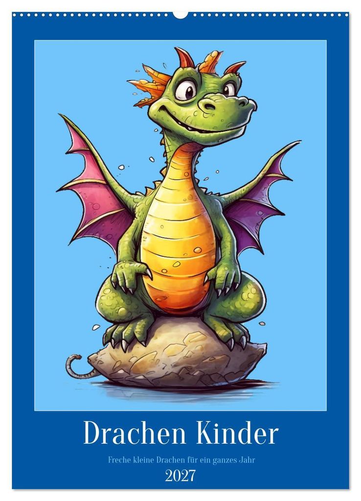 Drachen Kinder (Wandkalender 2027 DIN A2 hoch), CALVENDO Monatskalender