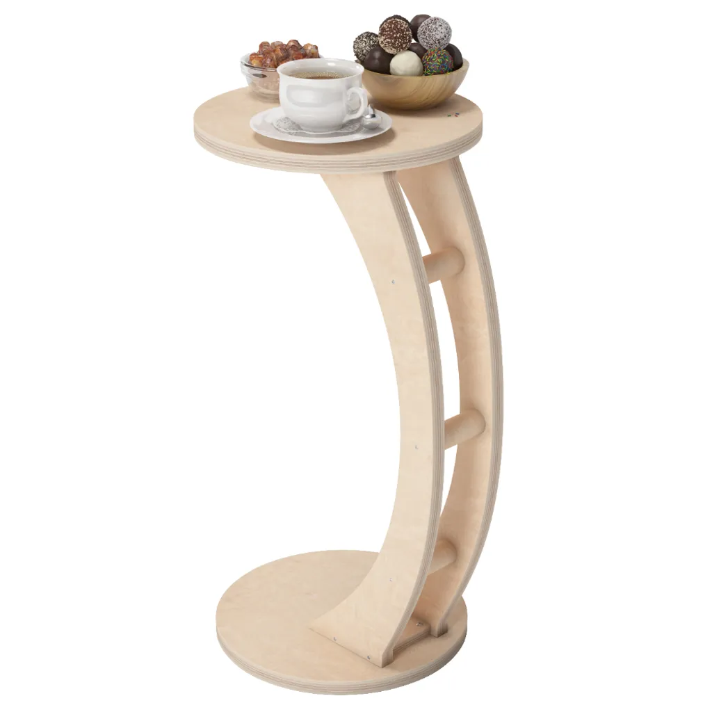 Table d'Appoint Polyvalente en Bois - Table Haute Pliante Gain de Place - 6