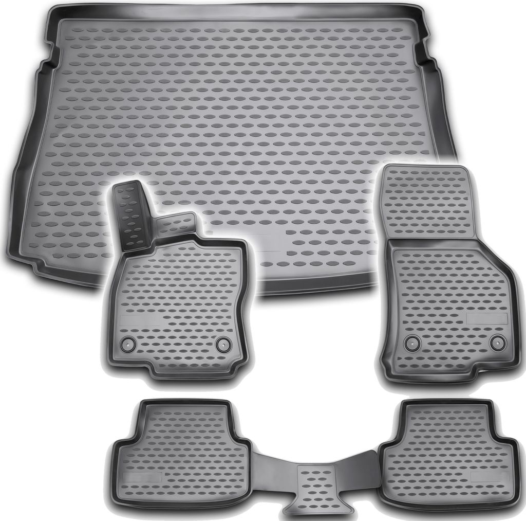 Gummi Kofferraumwanne + Fußmatten Set für VW Golf 7 5G, Bj. 2013-