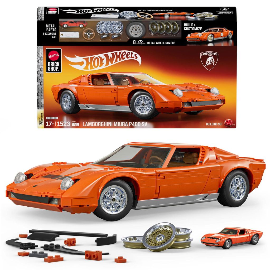 Mattel Hot Wheels-Coffret de Construction Lamborghini Miura Image du produit 