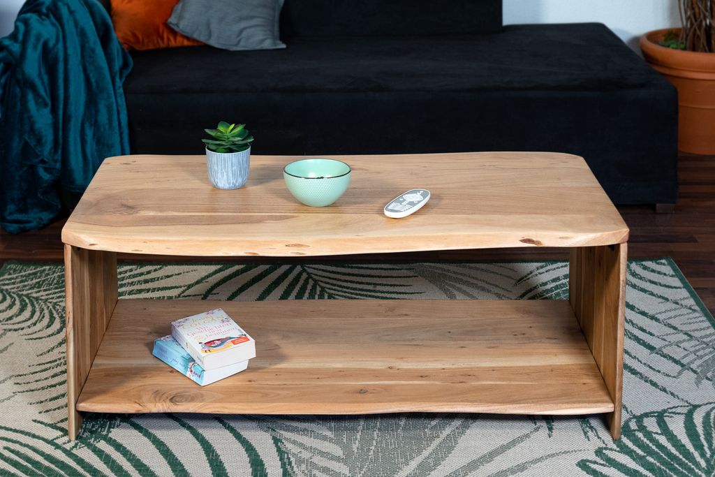 Refurbished Möbelretoure Couchtisch Baumkante Akazie natur Produktbild 