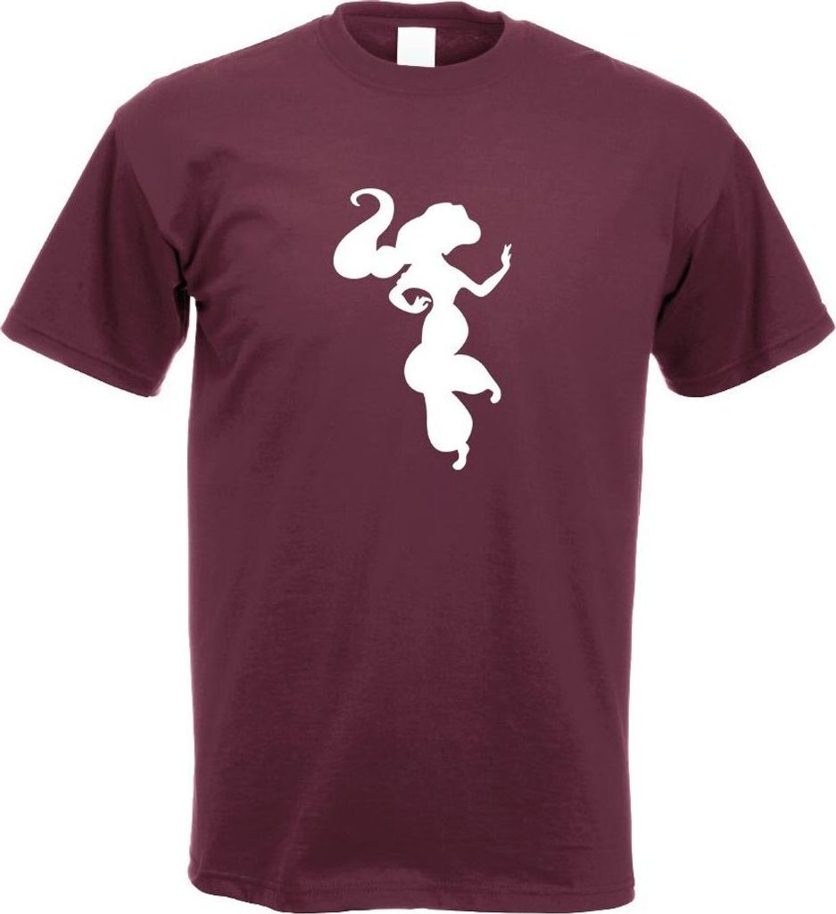 Kiwistar - T-Shirt - Burgund - Dschinni Herren Funshirt Bedruckt Design Sprüche Spruch Motive - mit Motiv Bedruckt - Funshirt Design - Sport - Fre...