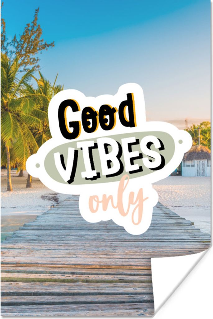 MuchoWow Poster Sommer - Zitat - Strand 40x60 cm - Plakate für die Wand - Poster Babyzimmer