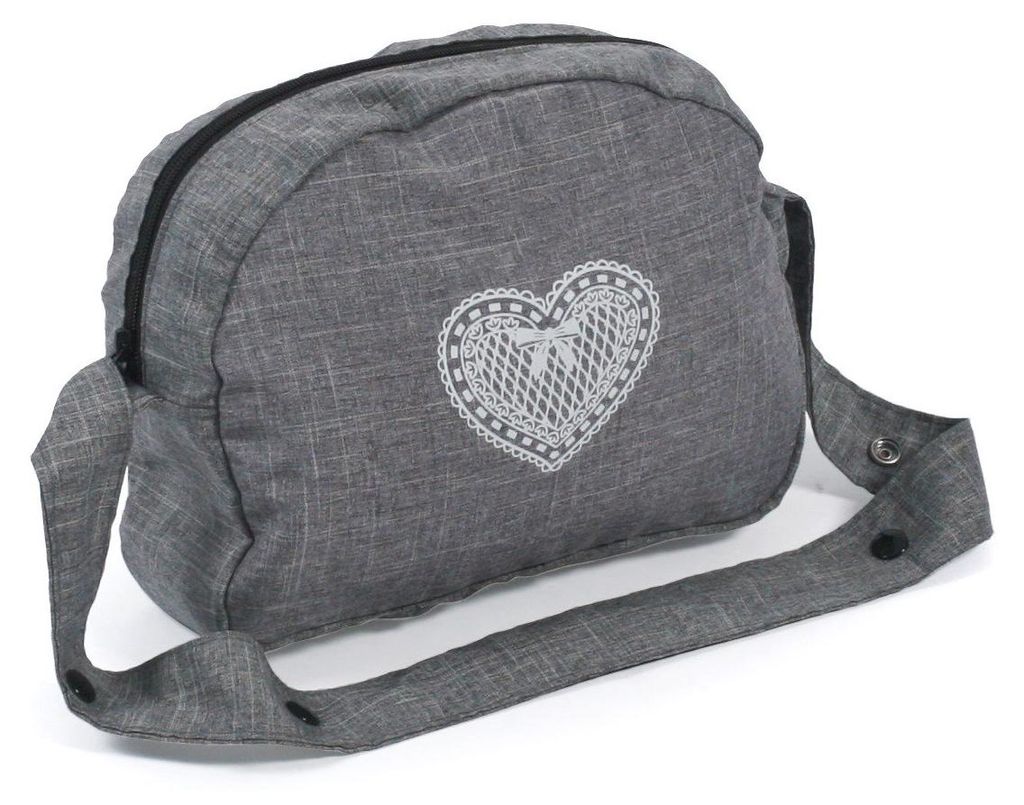 Sac à langer jeans grey - pour poupées, avec matelas à Image du produit 