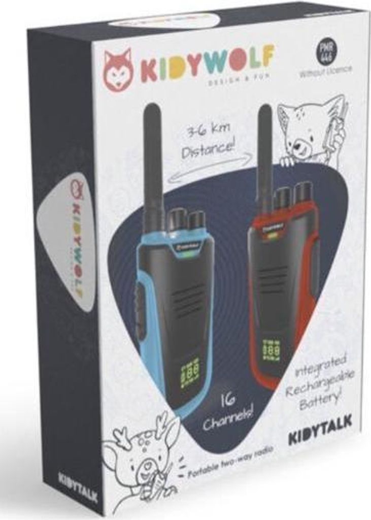 Kidywolf Kidytalk, Walkie-Talkie, rot-blau Produktbild 