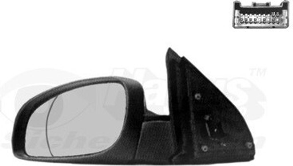 VAN WEZEL 3768817 Außenspiegel Seitenspiegel Links für OPEL Vectra C Caravan (Z02) Asphärisch Beheizt Grundiert