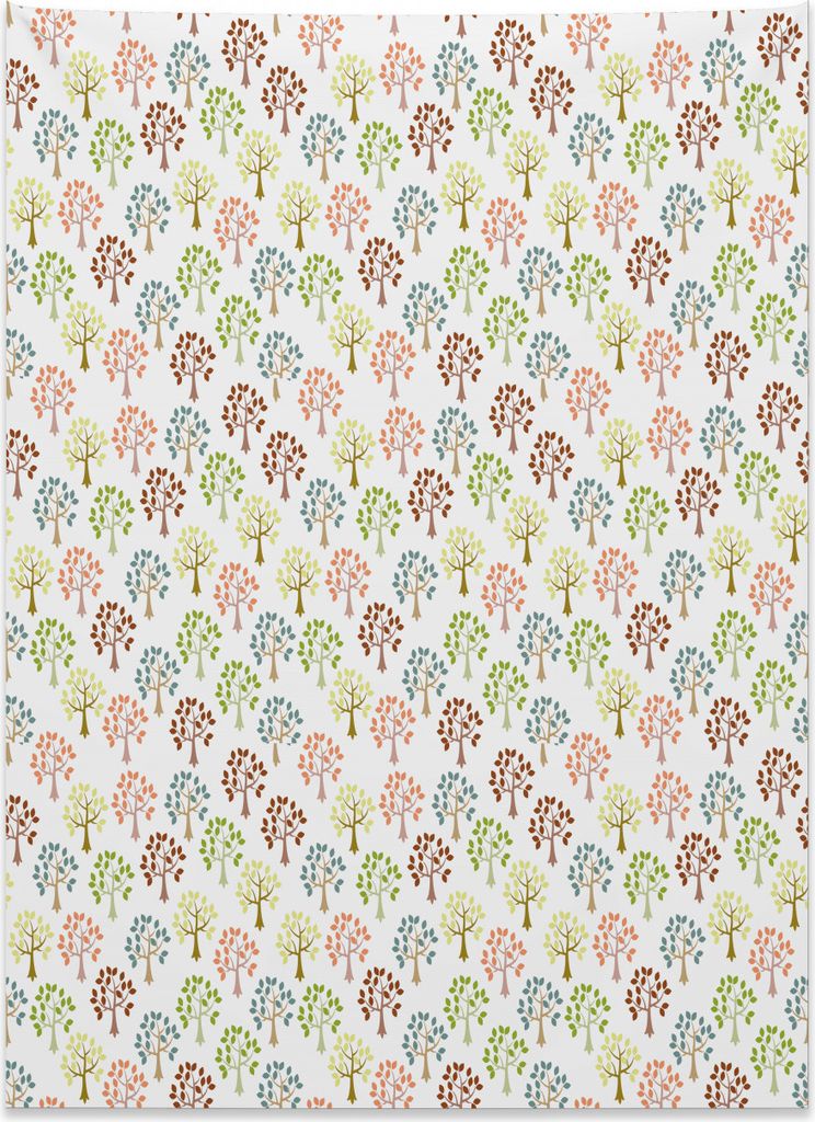 Abakuhaus Baum Wandteppich, Herbstsaison-Inspirationen aus Weiches Mikrofaser Stoff Kein Verblassen Klare Farben Waschbar, 110 x 150 cm, Mehrfarbig