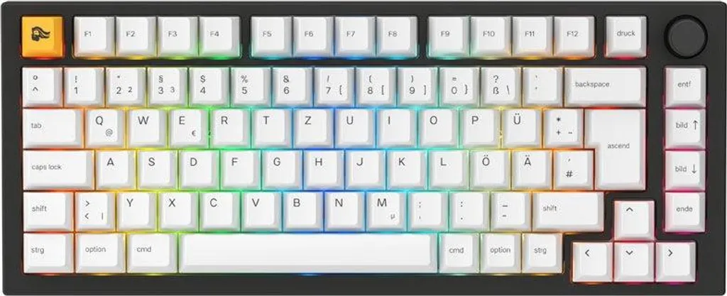 Clavier Mécanique TKL Glorious GMMK Pro 75% Noir pour Gaming et Setup