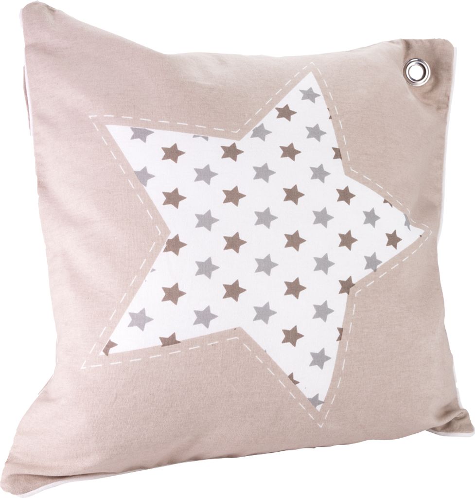 Kissen Sterne klein - Beige -