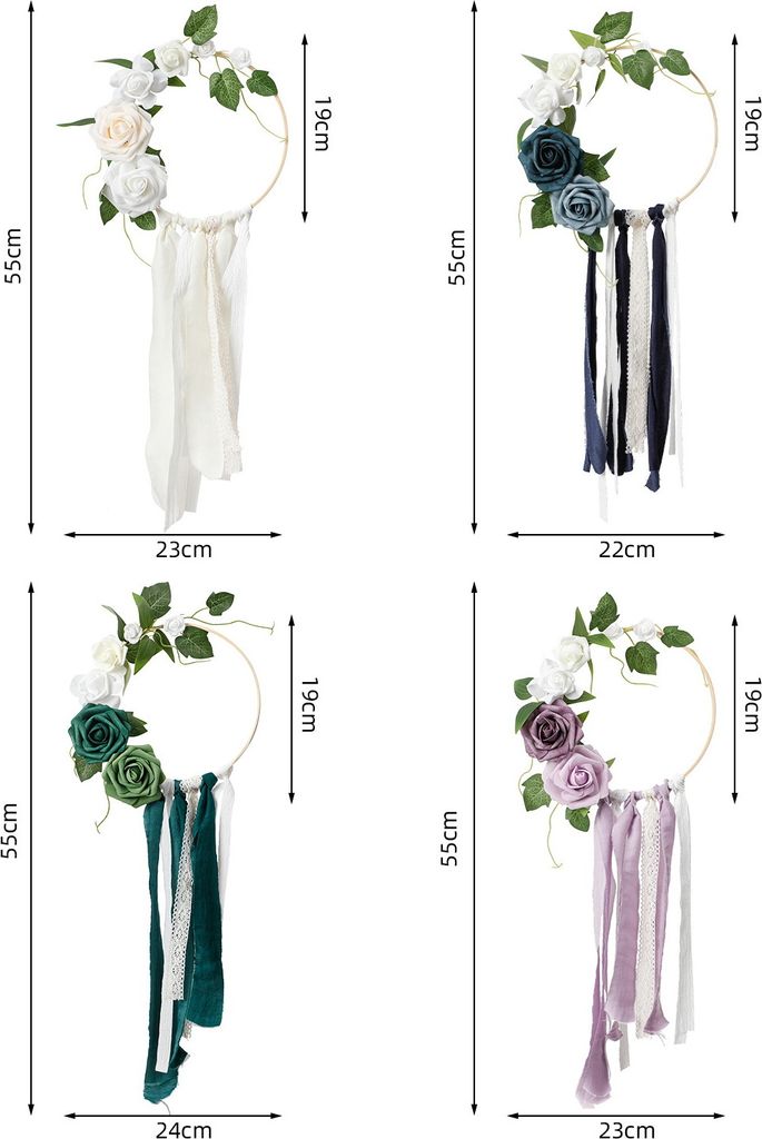 Simulation Kranz handgemachte künstliche Blume feine Verarbeitung festliche Wandbehang Party Dekoration Kränze