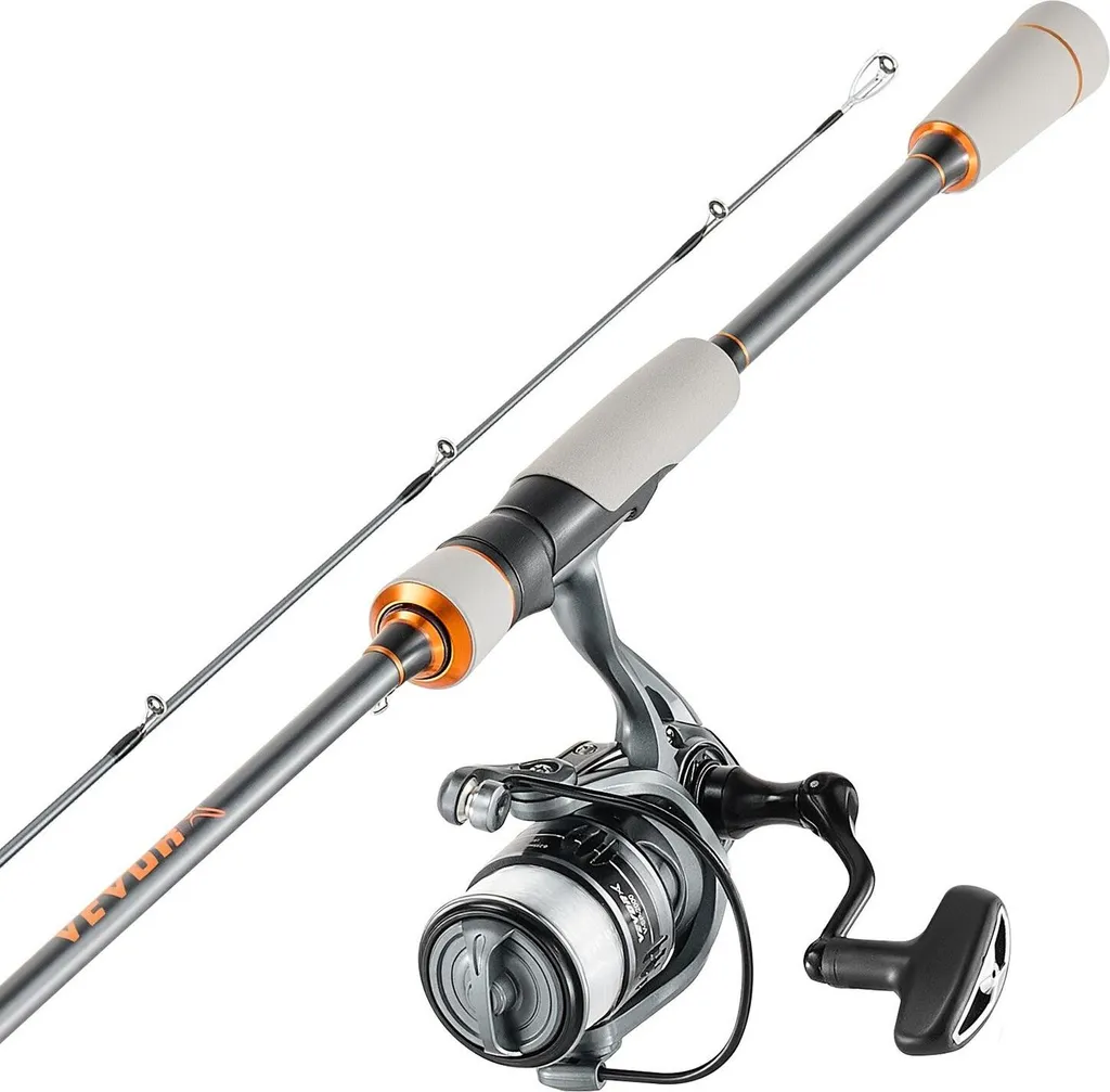 Ensemble de pêche spinning pour le bar et carnassiers en 2 brins de 2m