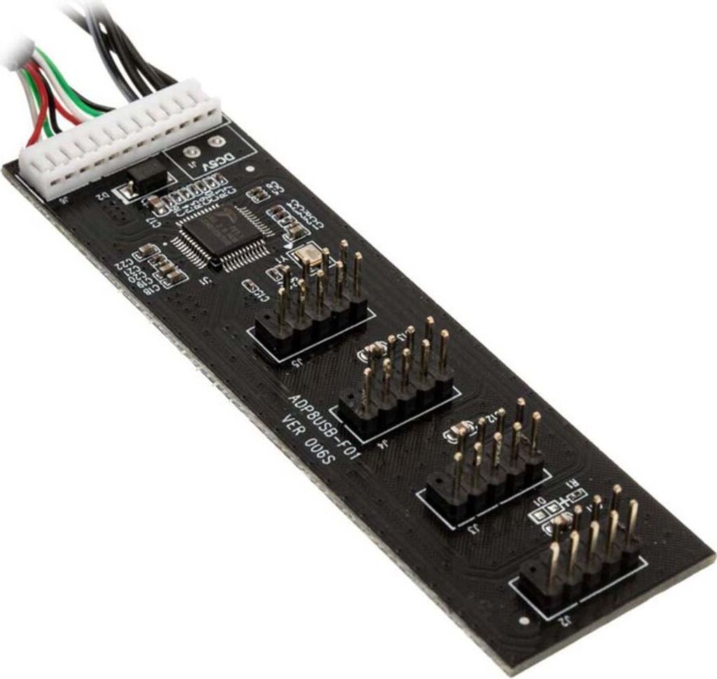 Kolink PGW-AC-KOL-004, USB 2.0, Molex, USB 2.0, Schwarz, Kunststoff, 95 mm, 12 mm