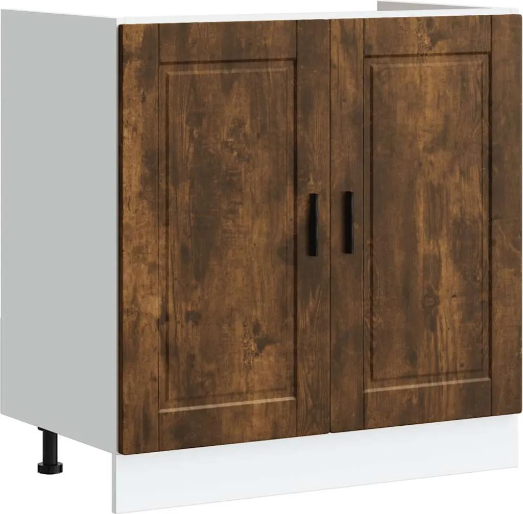 Base Lavello Porto Rovere Fumé 80x46x81,5 cm | Mobile Cucina vidaXL