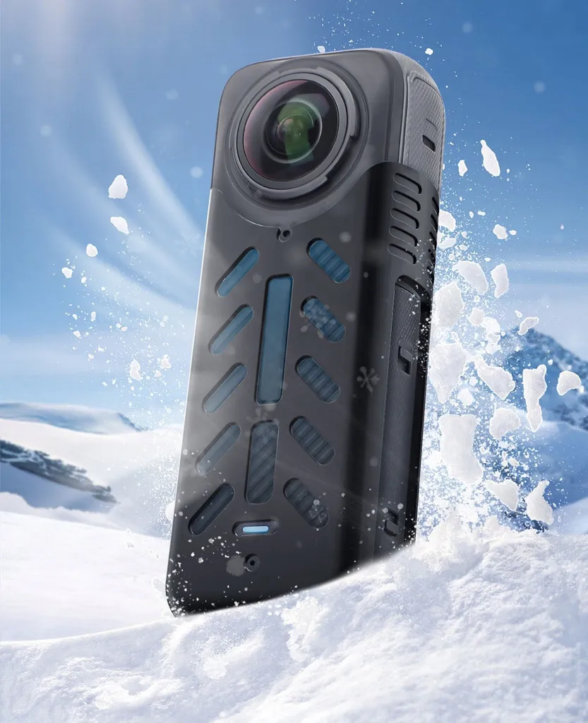 Capuchon d'objectif et protection silicone pour Insta360 X4 Blanc BHT818