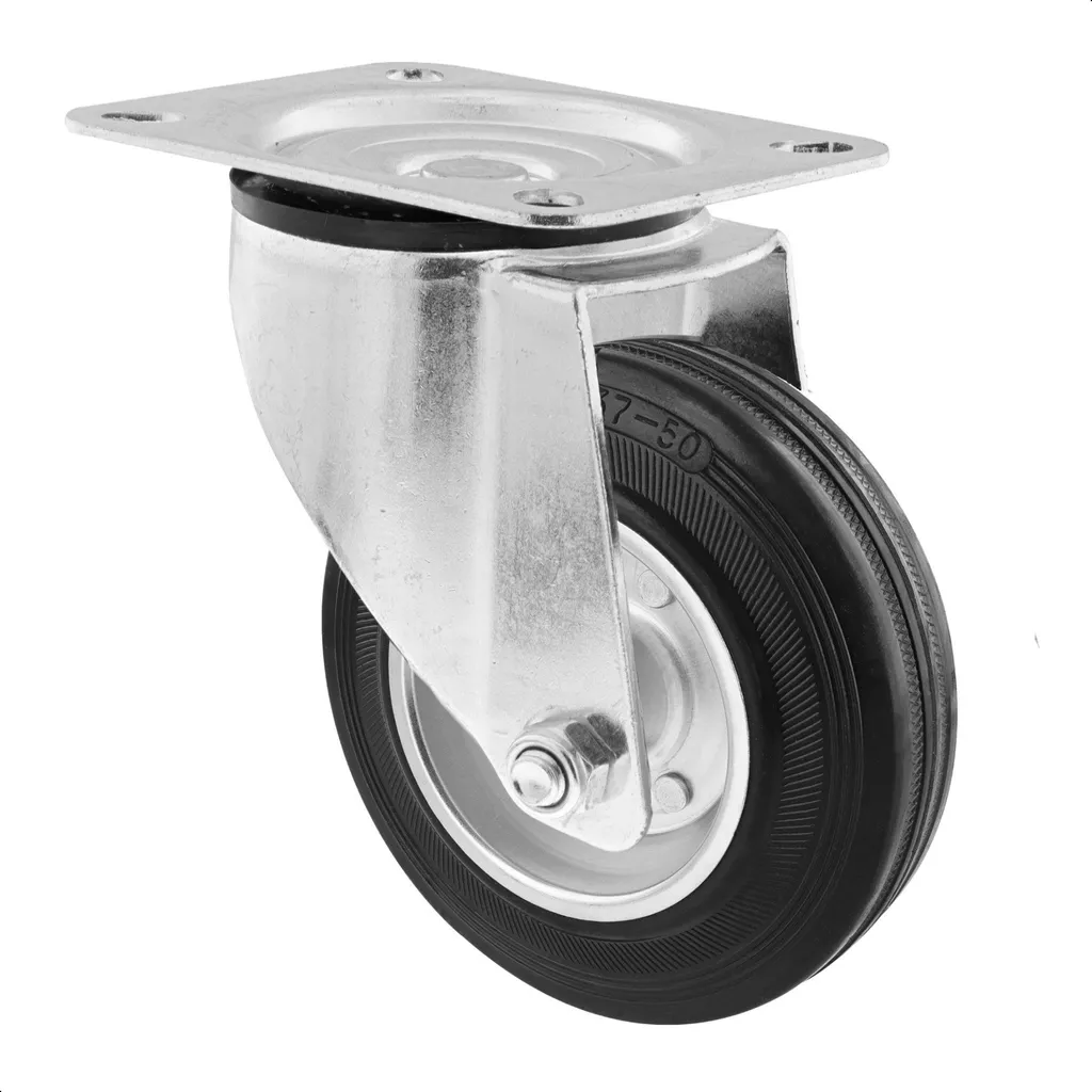 Roulette de manutention pivotante RO 6124 argentée robuste WAGNER