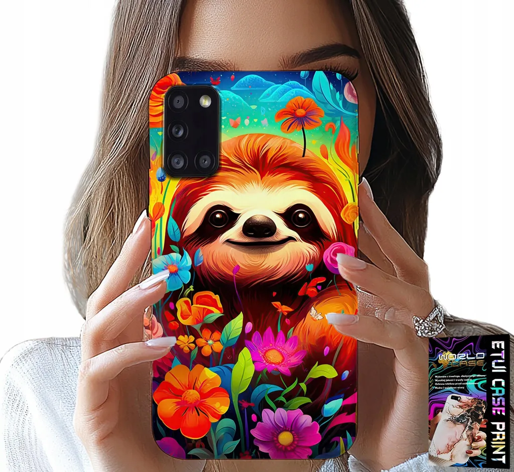 Custodia Per Samsung Galaxy A31 - Motivi Animali Koala Colorati + Vetro