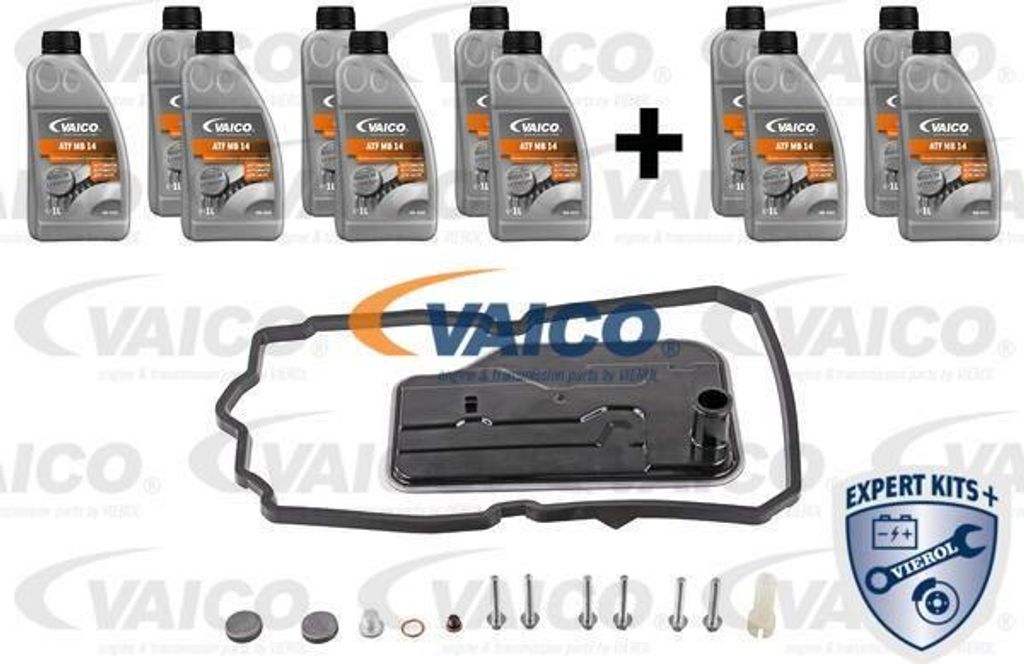 VAICO V30-2258-XXL Teilesatz, Ölwechsel Automatikgetriebe OE 2212770200kit4 kompatibel mit C-Klasse, CLC-Klasse, CLK, CLS, E-Klasse, G-Klasse, GL-...