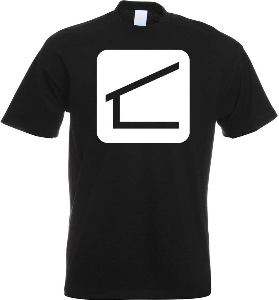 Kiwistar - T-Shirt - schwarz - Unterstand Schutz Piktogramme Herren Funshirt Bedruckt Design Sprüche Spruch Motive - mit Motiv Bedruckt - Funshirt...