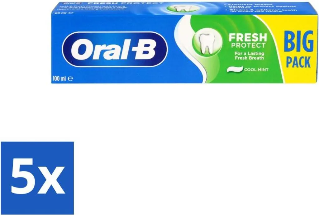 Igiene Orale Profonda: Oral-B Menta Fresca 5x100ml Rinfrescante