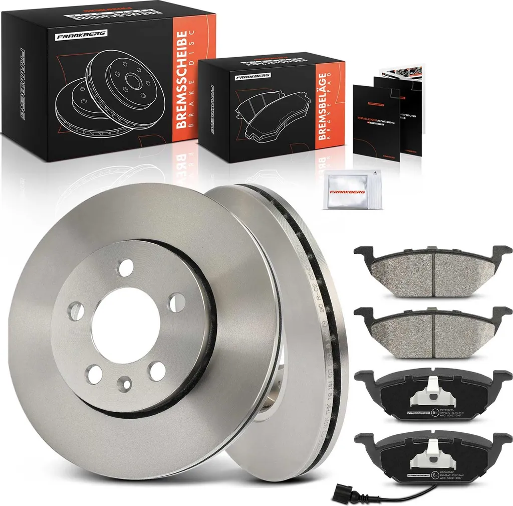 Frankberg 2 Disques et 4 Plaquettes de Frein Avant pour Audi A2 et A3