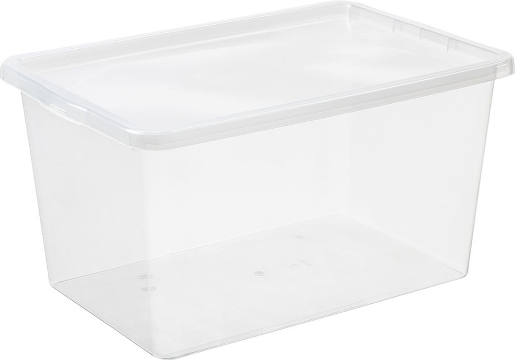 plast team Aufbewahrungsbox BASIC BOX 52 Liter transparent Produktbild 