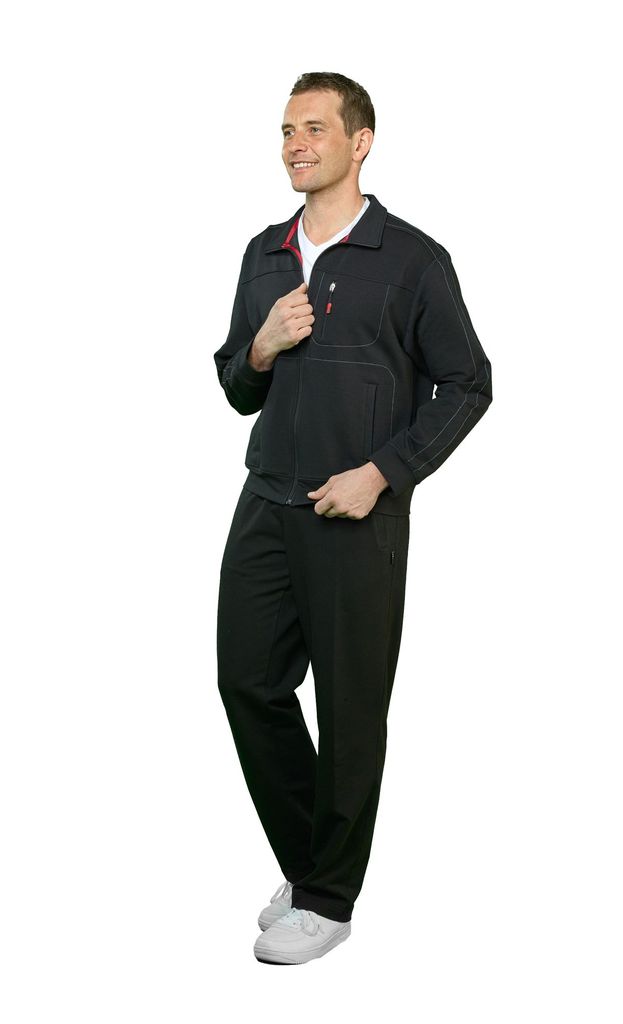Authentic klein - Herren Sport und Freizeit Jacke aus Baumwollmix in verschiedenen Farben (53033), Farbe:Schwarz (090), Größe:25