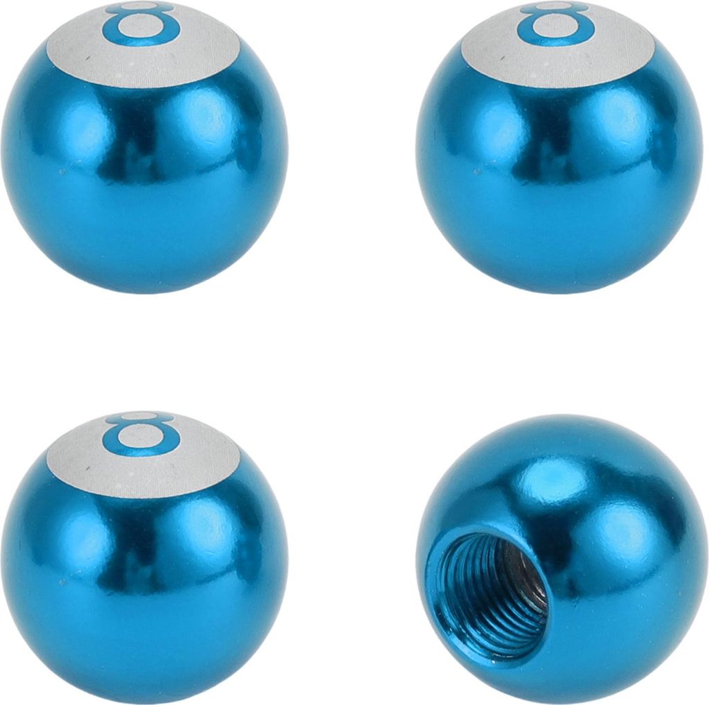 4 Stück Reifenventilkappen, 17x17,8MM Auto Radventilkappe Universal für Auto Fahrrad Anti-Crash Aluminiumlegierung Himmelblaue Reifenventilabdeck...