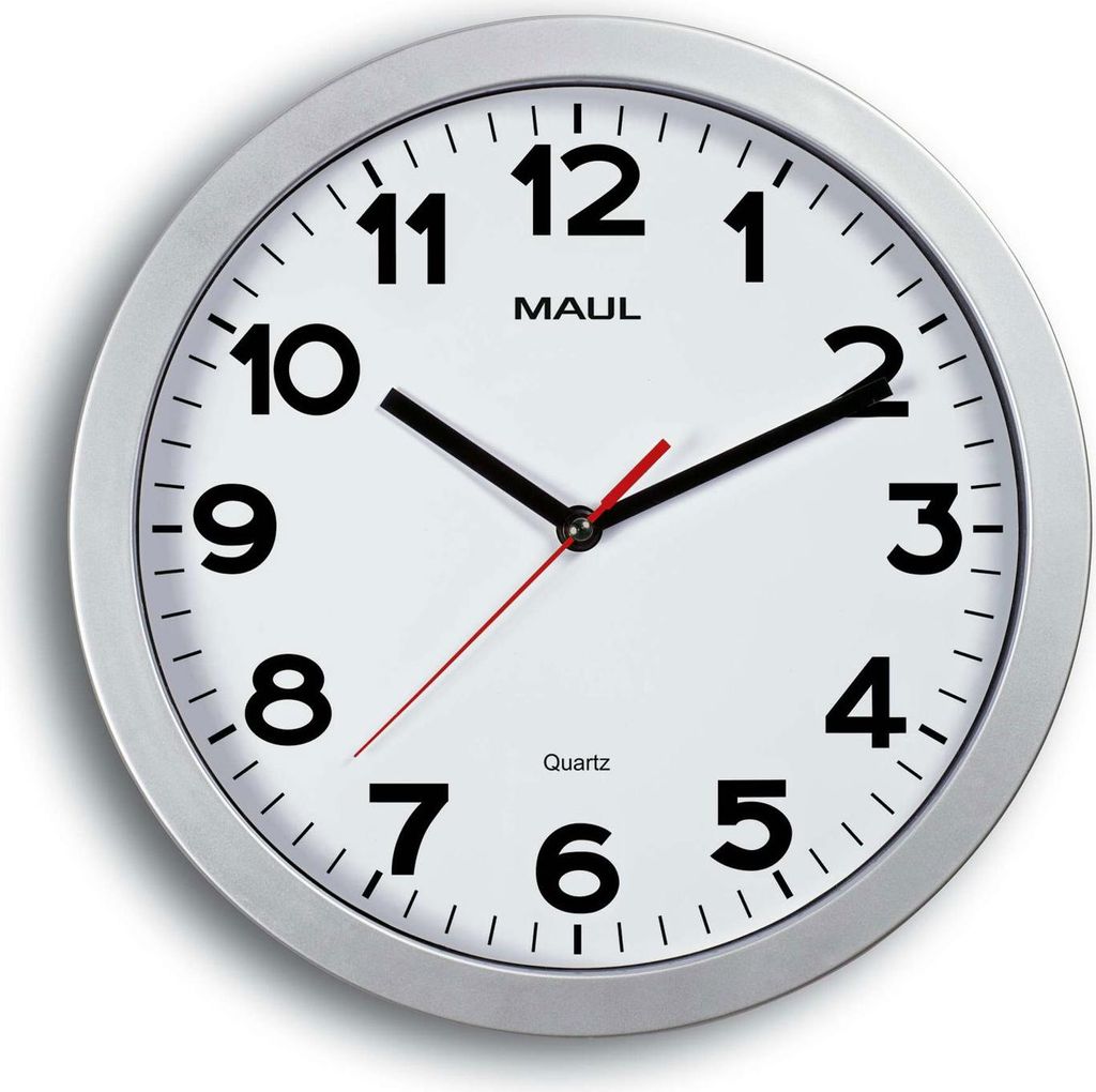 MAUL Wanduhr MAULstep Ø 30 x 5 cm Kunststoff 1 x AA (1.5 V) Produktbild 