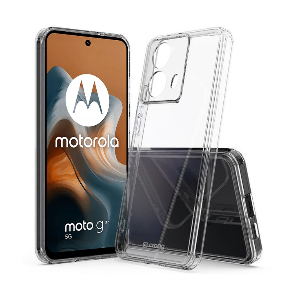 Crong Crystal Shield Cover - Motorola Moto G34 Hülle (Transparent)