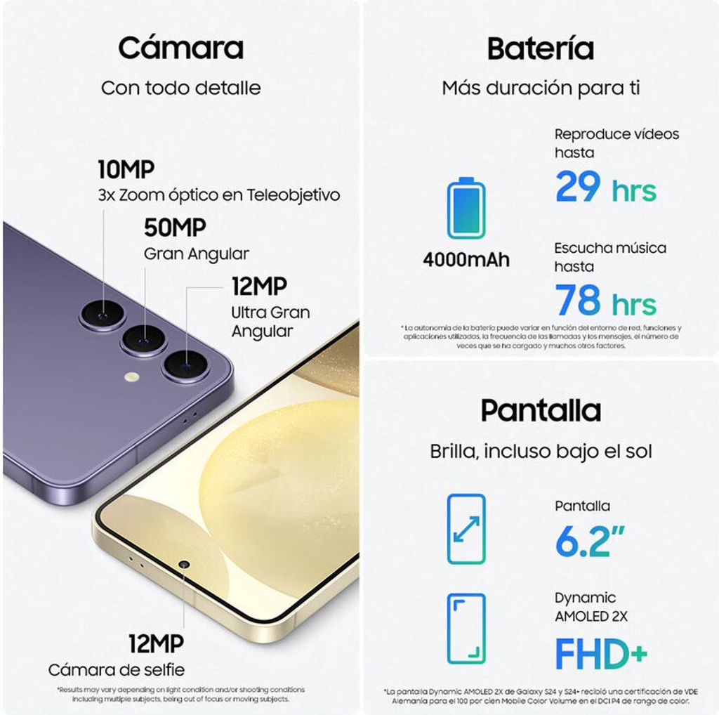 SAMSUNG Galaxy S24 Smartphone grau 256 GB Produktbild 11