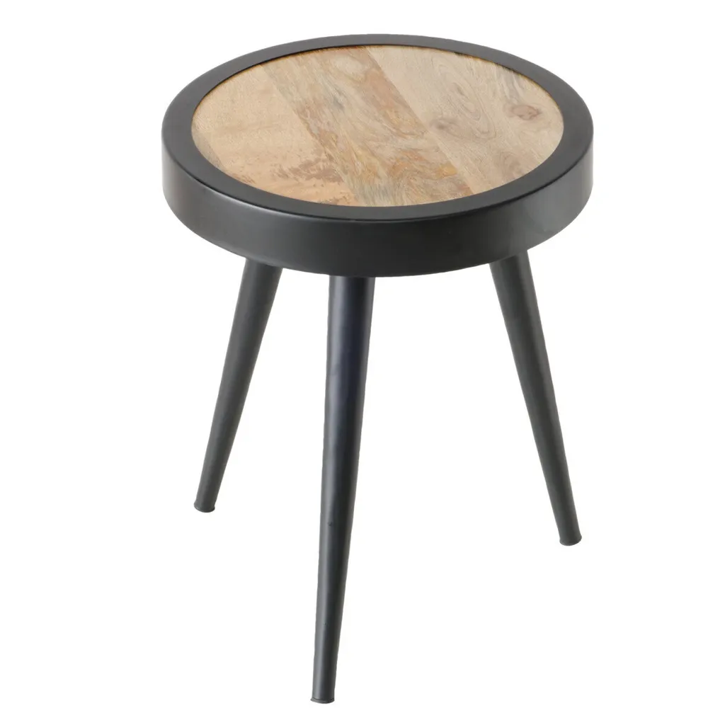 Table pliante ELLIE 42,5 cm avec plateau bois - Support robuste pliable