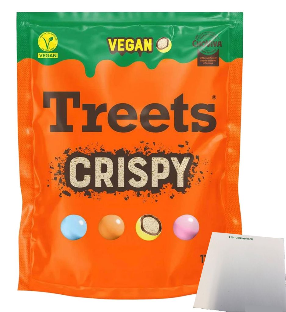 Treets Crispy Vegan (175g Packung) + usy Block Produktbild 