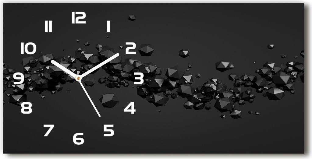 Wanduhr aus Glas – 60x30 cm - Glasbild - Glasuhr - Produktbild 