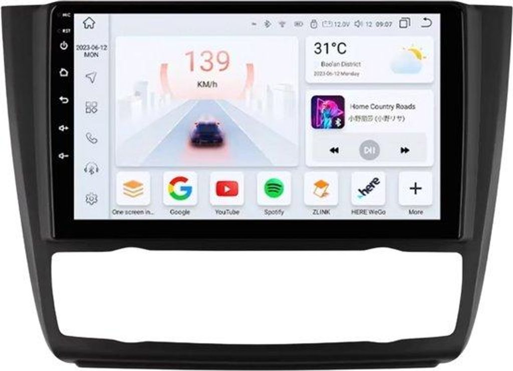 Autoradio mit Bluetooth und CarPlay für BMW 1er (E87, E81, E82, E88) ab 2004 (2004–2011) – Kompatibel mit Apple und Android – Stereoanlage ...