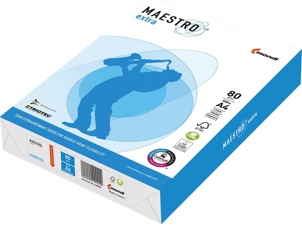 mondi MAESTRO Extra Kopierpapier - DIN A4 - 100 g/m²  - 500 Produktbild 