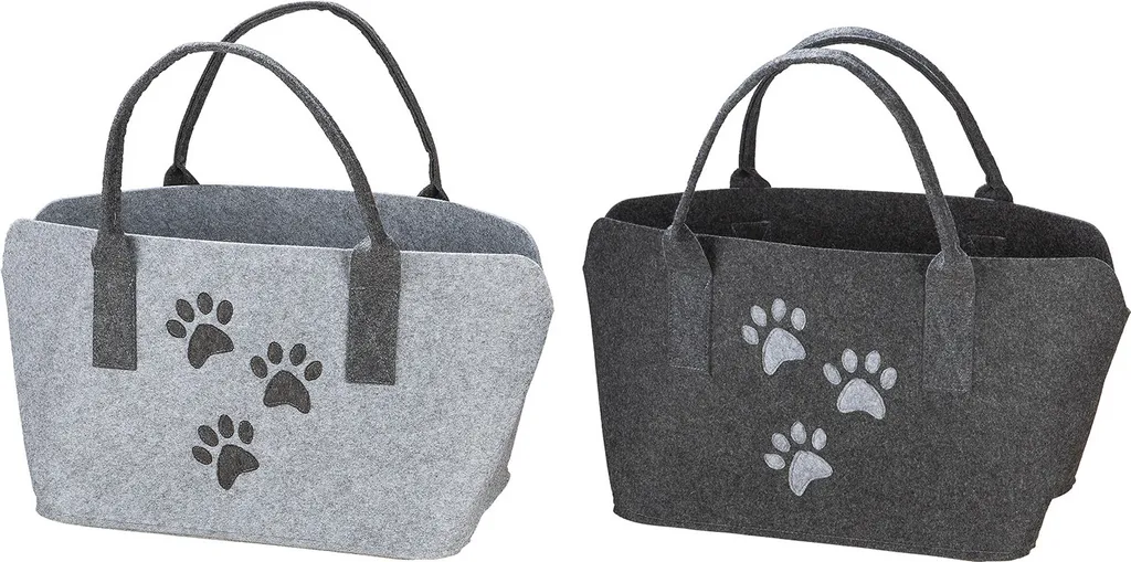 Panier de Rangement en Feutre avec Motifs Chien et Chat Gilde 40 cm