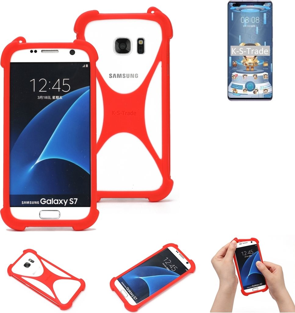 K-S-Trade Handy-Hülle kompatibel mit Huawei nova 7 SE 5G Lohas Edition Schutz-Hülle Bumper Silikon Schutz Hülle Cover Case Silikoncase