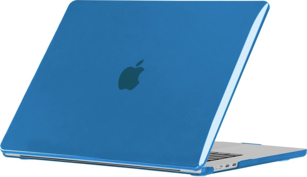 Mobigear Glossy MacBook Air 15 Zoll (2023-2025) Hardcase Hülle MacBook Case - Dunkelblau - Model A2941 / A3114 / A3241