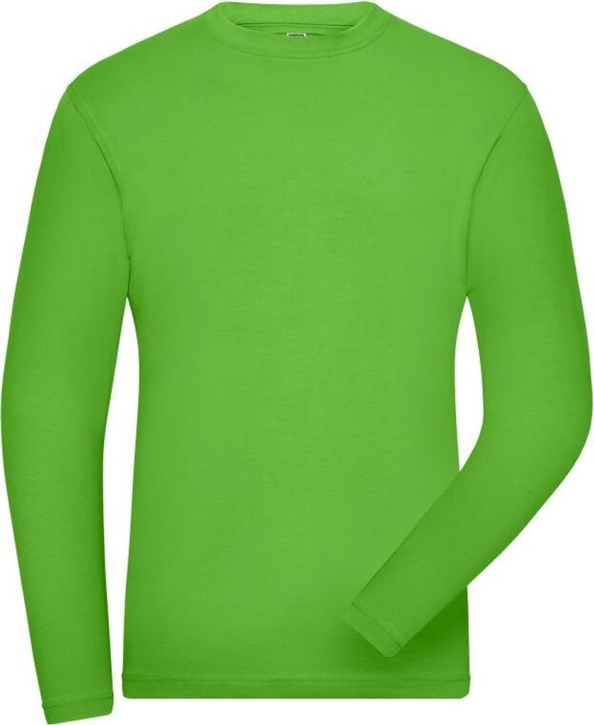 Langarm Shirt aus weichem Elastic-Single-Jersey lime-green, Gr. 3XL
